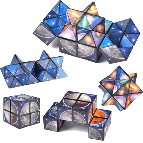 2 in 1 Sternenklarer Himmel Zauberwürfel Infinity,Zauberwürfel Sternenklarer Himmel,3D Puzzle Würfel,Puzzle Zauberwürfel Cube,Stressabbau Spielzeug Kreative Geschenke für Kinder Erwachsene von Forhome