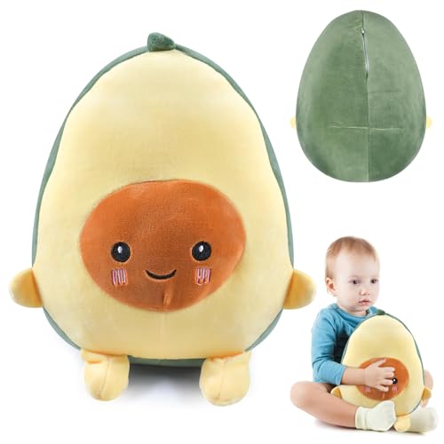 Forhome Avocado Kuscheltier 30cm, Avocado Spielzeug,Süßes Weiches Obst Gefülltes Kissen für Mädchen Jungen als Ostern und Geschenke von Forhome