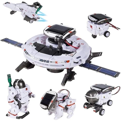 Forhome 6-in-1 Solar Roboter Experimente, Solar Roboter Kinder Spielzeug, Solarroboter Bausatz, Roboter Kinder Spielzeug, Experimente für Kinder, für Jungen und Mädchen (weiß) von Forhome