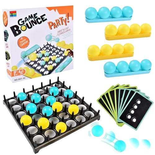 Forhome Bounce Off Party Game,Bouncing Ball Tischspiel,Jumping Ball Tabletop Ping Pong Spielballspiel,Bounce Ball Spiel Desktop Bouncing Toy for Family/Party, Bounce Off Game for 2-4 Spieler von Forhome