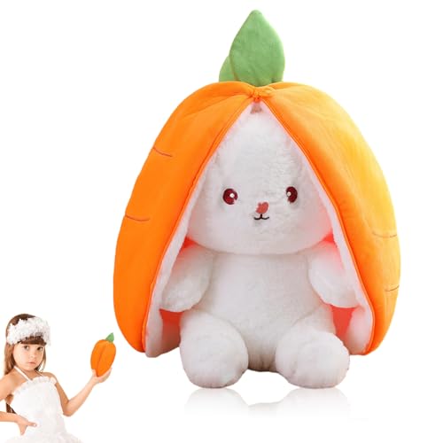 Forhome Osterhase Plüschtier 18 cm Kaninchen Plüschtier Kaninchen Kuscheltier Kuscheltier Hase Hasen Verstecken Und Suchen Für Mädchen Kinder Geburtstag Geschenk Ostergeschenke (Karotte) von Forhome