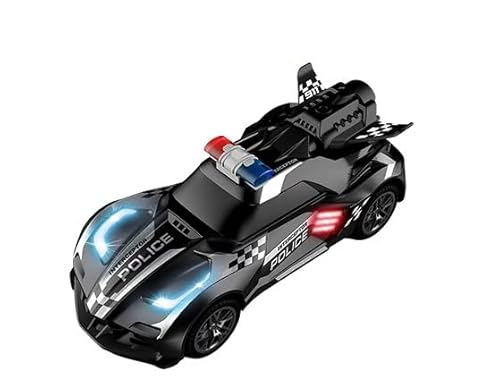 Polizeiauto Ferngesteuertes Spielzeug, 1:20RC elektrische Fernbedienung Rennwagen, mit realistischem Spray und Lichtern, für Kinder im Alter 3-12, Jungen Geschenk Weihnachten Geschenke(schwarz) von Forhome