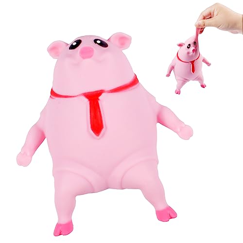 Schwein Squeeze Toy, Schwein Stressspielzeug Rosa Piggy Squeeze Toy, Squishy Squeeze Toy, Stress Toy Pig, Sensory Toy, Anti Stress Spielzeug für Erwachsene und Kinder von Forhome