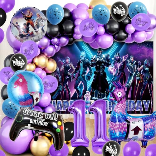 80 Stück Luftballon party deko, Videospiel Party Deko Geburtstag, fortni Geburtstagsdeko, Gaming Deko, Spiel Party Deko Geburtstag, fortni Deko Geburtstag, Geburtstagsdeko,11 Jahr von Forninc