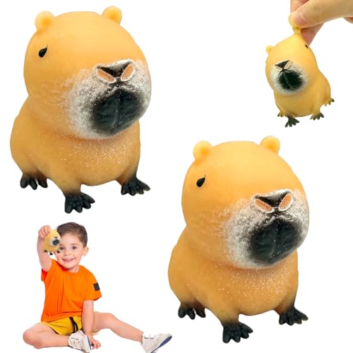 Capybara Anti Stress Spielzeug, 2 Stück Kapybara Kugelfisch Antistress Spielzeug, Capybara Squeeze Spielzeug, Stressbälle Stress, Squishy Fidget Toys, für Kinder Erwachsene von Fortivae