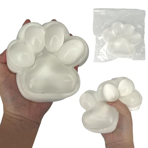 Taba Squishy, 1 Pcs Squishy Toy Big Cat Paw, Squeeze Spielzeug, Squeeze Toy, Squishy Cat Toy, Kawaii Stress Squeeze Toy, Stressbälle, für Kinder und Erwachsene（Transparent XL） von Fortivae