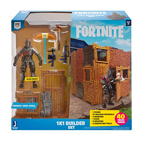 FORTNITE FNT0048 FORTNITE-1x1 Builder Set mit Spielfigur Black Knight Serie 1, mehrere Farben von Fortnite