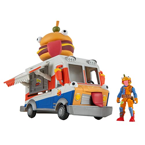 Fortnite FNT1059 - Durrr Burger Food Truck, 22,5cm Fahrzeug mit offizieller Actionfigur, 6 cm, Estándar von Fortnite