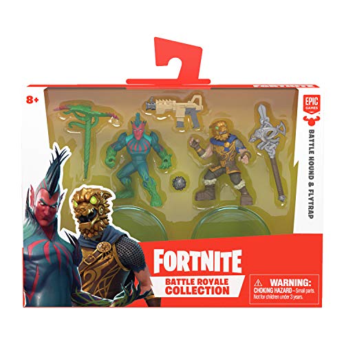 Fortnite 63538 Battle Royale Collection, Duo Figurenset Battle Hound & Flytrap, Actionfiguren aus dem beliebten Epic-Game, mit Waffen und Ständer von Fortnite