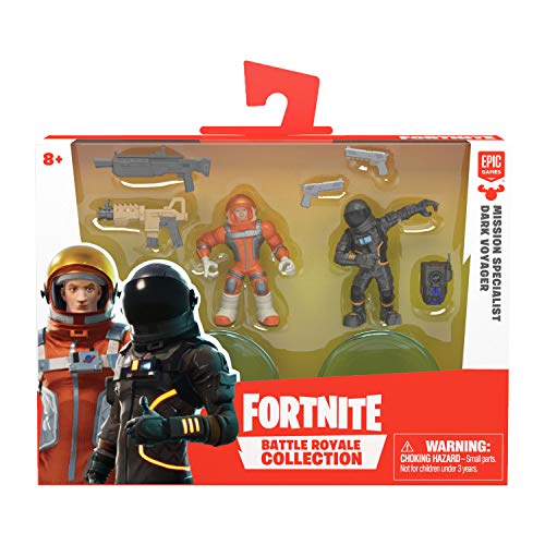 Fortnite 63540 B07PKRZKD3 Battle Royale Collection, Duo Figurenset Mission Specialist & Dark Voyager, Actionfiguren aus dem beliebten Epic-Game, mit Waffen und Ständer, Mehrfarbig von Fortnite