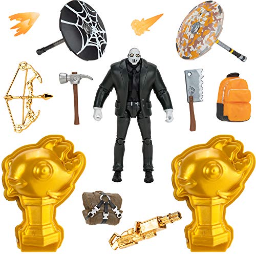 Fortnite Brutus (Shadow) Solo-Modus-Kernfigur und 2 mythische Goldfisch-Sammlerstücke – 10,2 cm große Sammel-Actionfigur, plus Zubehör von Fortnite