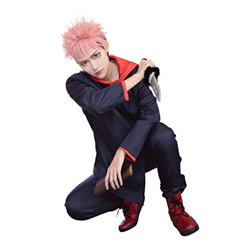 Fortunehouse Anime Kostüme Jujutsu Kaisen Itadori Yuji Cosplay Outfits Herren Schuluniform Kostüm Für Halloween von Fortunehouse