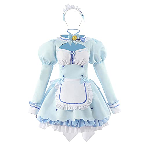 Fortunehouse Nekopara Vanille Cosplay Kostüm Dienstmädchen Uniform Komplettset Outfits für Halloween von Fortunehouse