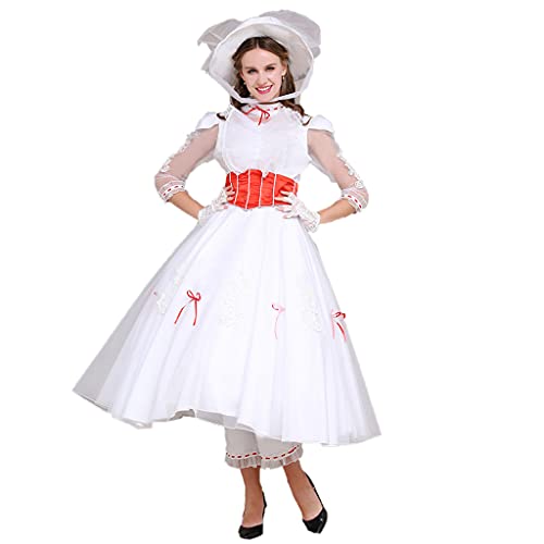 Fortunehouse Poppins Filmkostüm Damen Kleid Cosplay Kostüm für Halloween von Fortunehouse