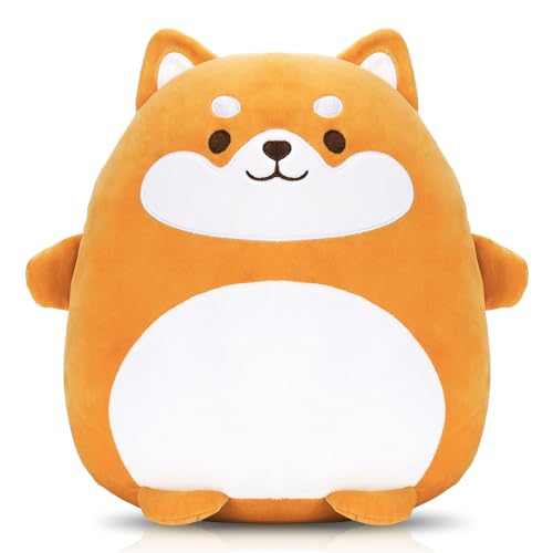 Shiba Inu Plüschtier Shiba Inu Kuscheltier Hund Tiere Kissen Spielzeug Süßer Plüsch kissen kuscheltier Spielzeug Plüschtier Weicher Plüsch Gefüllten, Kinder Geschenke Püppchen 13,7 zoll von Fortuning's JDS