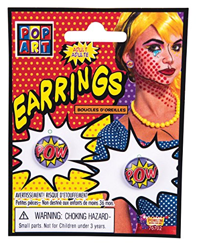 Bristol Novelty, Forum Novelties 76702 Pop-Art-Pow-Ohrringe, Einheitsgröße von Forum Novelties