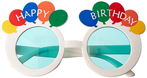 Bristol Novelty X61897 Brille „Happy Birthday“, mehrfarbig, Erwachsene und Kinder ab 14 Jahren Halloween von Forum Novelties