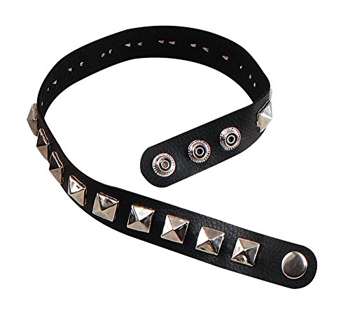 Forum Novelties Studded Black Bristol Novelty BA185 Punk Choker mit Bolzen, Silber, Einheitsgröße von Bristol Novelty