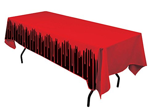 Forum Novelties X79040 Blutige Tischdecke, Schwarz/Rot von Forum Novelties