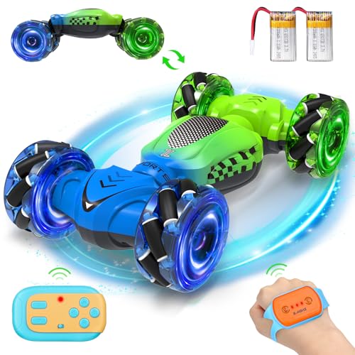 Fosgoit Ferngesteuertes Auto ab 3 Jahre, Spielzeug Auto mit Fernbedienung, 4WD RC, um 360° Drehbar, Transform Mini Drift Car mit Lichtern, 2,4 GHz Remote Control Car, Kinder von Fosgoit