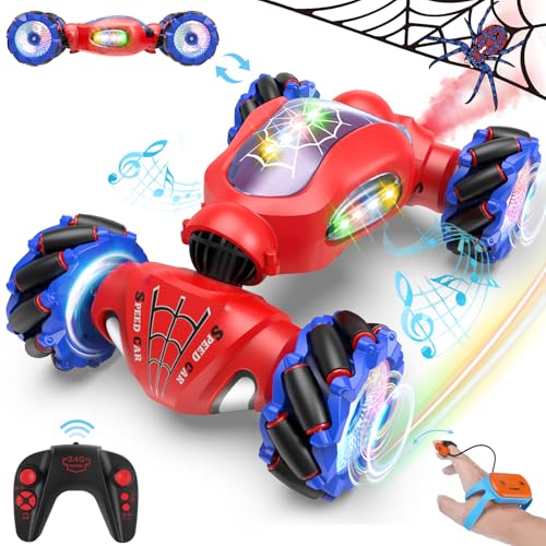 Fosgoit Ferngesteuertes Auto ab 6 7 8 9 10 Jahre Geschenk ab 6-12 Jähriger Junge Mädchen Kinder, Weihnachten Geschenke Spielzeug 4WD 2,4 GHz 360° RC Drift Stunt Auto Ferngesteuert mit Handsteuerung von Fosgoit