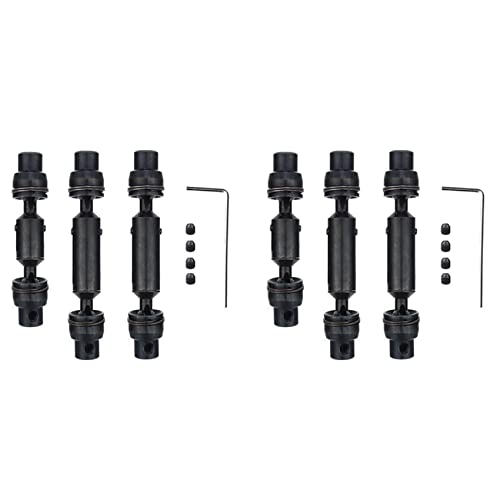 Fossthiroy 6 Stücke Metall Antriebswelle CVD für B16 B36 Q60 Q63 Q64 MN77 FY004 6WD 1/16 RC Auto Upgrade Teile,2 von Fossthiroy