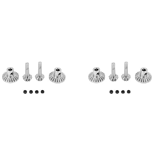 Fossthiroy 8 Stück Stahl Vorder und Achse Zahnrad Antrieb Welle Zahnräder Set für B24 B36 C14 C24 MN D90 MN99S Upgrade Teile von Fossthiroy