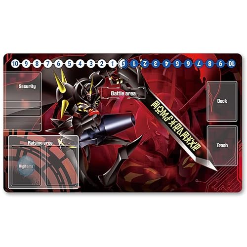 3150361 - Board Game Digimon TCG Playmat +Free Protective Bag Digimon Spielmatte TCG Card Game Mouse Pad Table Mat Größe 60X35CM, Kompatibel Mit Digimon MTG TCG CCG YGO von Four leaves