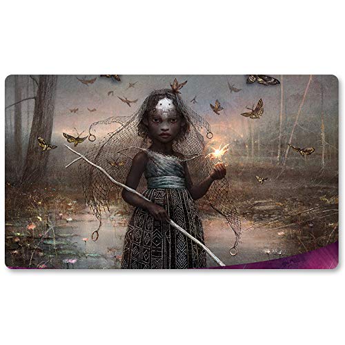 AMINATOU, The FATESHIFTER,DE - MTG Spielmatten+Kostenlose wasserdichte Tasche,MTG Playmate Table Mat Größe 60X35CM, MTG Mouse Pad kompatibel mit MTG TCG CCG RPG von Four leaves