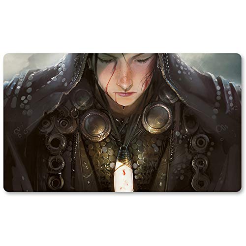 Angelheart Vial,DE - MTG Spielmatten+Kostenlose wasserdichte Tasche,MTG Playmate Table Mat Größe 60X35CM, MTG Mouse Pad kompatibel mit MTG TCG CCG RPG von Four leaves