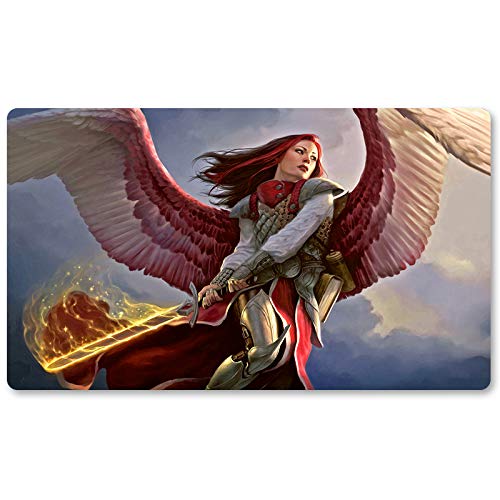 Archangel of Thune,DE - MTG Spielmatten+Kostenlose wasserdichte Tasche,MTG Playmate Table Mat Größe 60X35CM, MTG Mouse Pad kompatibel mit MTG TCG CCG RPG von Four leaves