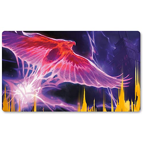 Arclight Phoenix,DE - Brettspiel MTG Spielmatten+Kostenlose wasserdichte Tasche,TCG Card Game Table Mat Größe 60X35CM, Mouse Pad kompatibel mit Digimon MTG TCG CCG RPG von Four leaves