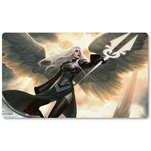 Avacyn Angel of Hope,DE - MTG Spielmatten+Kostenlose wasserdichte Tasche,MTG Playmate Table Mat Größe 60X35CM, MTG Mouse Pad kompatibel mit MTG TCG CCG RPG von Four leaves