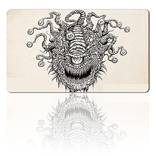 BALEFUL Beholder,DE - Brettspiel MTG Spielmatten+Kostenlose wasserdichte Tasche,TCG Card Game Table Mat Größe 60X35CM, Mouse Pad kompatibel mit Digimon MTG TCG CCG RPG von Four leaves