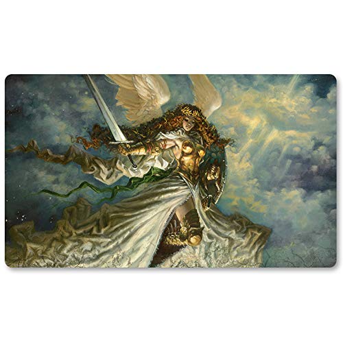 BANESLAYER Angel(1,DE - Brettspiel MTG Spielmatten+Kostenlose wasserdichte Tasche,TCG Card Game Table Mat Größe 60X35CM, Mouse Pad kompatibel mit Digimon MTG TCG CCG RPG BANESLAYER Angel(1,DE - Brettspiel MTG Spielmatten+Kostenlose wasserdichte Tasche,TCG Card Game Table Mat Größe 60X35CM, Mouse Pad kompatibel mit Digimon MTG TCG CCG RPG von Four leaves