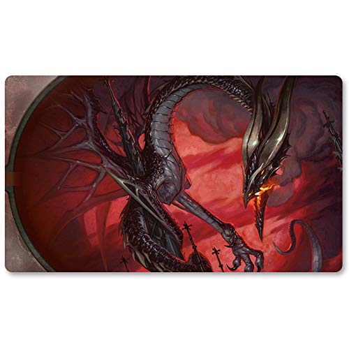 Balefire Dragon,DE - MTG Spielmatten+Kostenlose wasserdichte Tasche,MTG Playmate Table Mat Größe 60X35CM, MTG Mouse Pad kompatibel mit MTG TCG CCG RPG von Four leaves