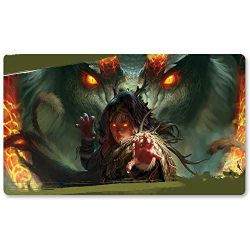 Dragon Whisperer,DE - MTG Spielmatten+Kostenlose wasserdichte Tasche,MTG Playmate Table Mat Größe 60X35CM, MTG Mouse Pad kompatibel mit MTG TCG CCG RPG von Four leaves