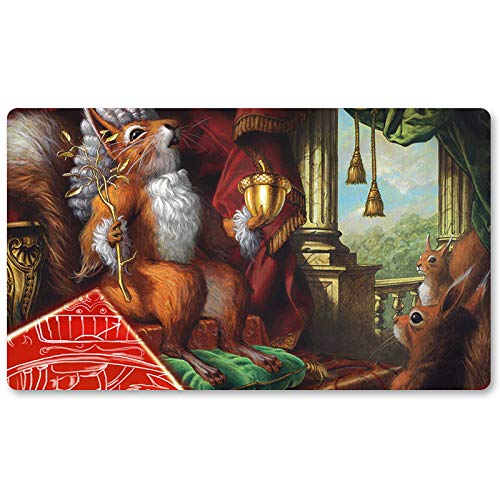 Earl of Squirrel,DE - MTG Spielmatten+Kostenlose wasserdichte Tasche,MTG Playmate Table Mat Größe 60X35CM, MTG Mouse Pad kompatibel mit MTG TCG CCG RPG von Four leaves