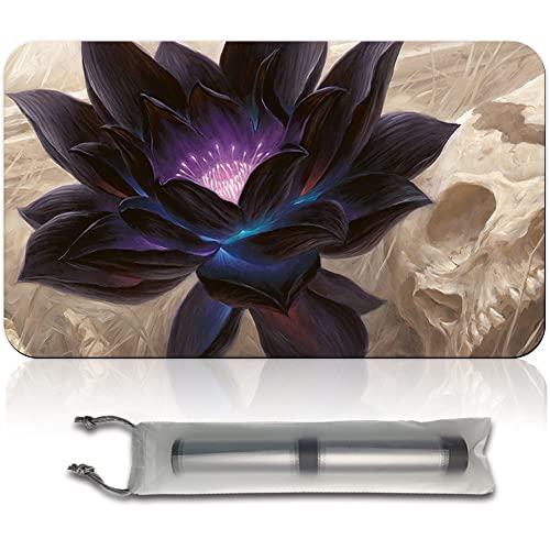 Four leaves Brettspiel MTG Spielmatten+Kostenlose wasserdichte Tasche,TCG Card Game Table Mat Größe 60X35CM Mouse Pad Kompatibel Mit MTG TCG (Black Lotus), 20220823 von Four leaves