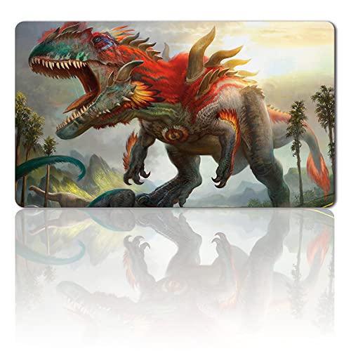 Brettspiel MTG Spielmatten+Kostenlose wasserdichte Tasche,TCG Card Game Table Mat Größe 60X35CM Mouse Pad Kompatibel Mit MTG TCG (Gishath Sun's Avatar) von Four leaves