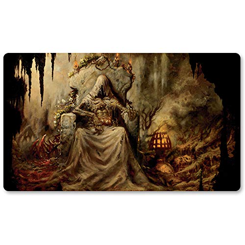 Hells Caretake,DE - Brettspiel Magic MTG Spielmatten+Kostenlose wasserdichte Tasche,TCG Card Game Mouse Pad Table Mat Größe 60X35CM, kompatibel mit Digimon MTG TCG CCG RPG von Four leaves