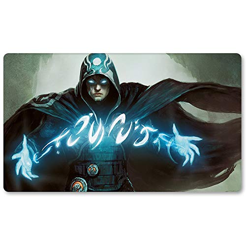 Jace The Mind Sculpto,DE - Brettspiel MTG Spielmatten+Kostenlose wasserdichte Tasche,TCG Card Game Table Mat Größe 60X35CM, Mouse Pad kompatibel mit Digimon MTG TCG CCG RPG von Four leaves