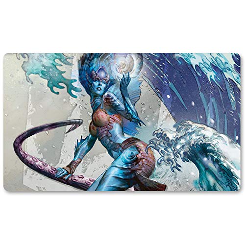 Four leaves Kiora,The Crashing Wave,DE - MTG Spielmatten+Kostenlose wasserdichte Tasche,MTG Playmate Table Mat, MTG Mouse Pad,Dustproof and Waterproof for Supporting MTG Combat von Four leaves