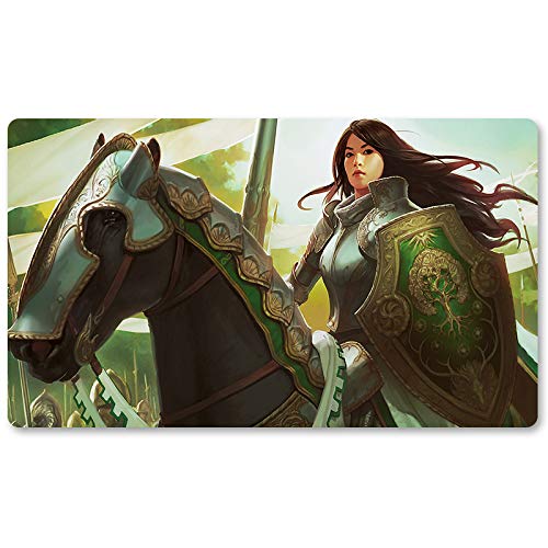 Four leaves Knight Exemplar,DE - MTG Spielmatten+Kostenlose wasserdichte Tasche,MTG Playmate Table Mat, MTG Mouse Pad,Dustproof and Waterproof for Supporting MTG Combat von Four leaves