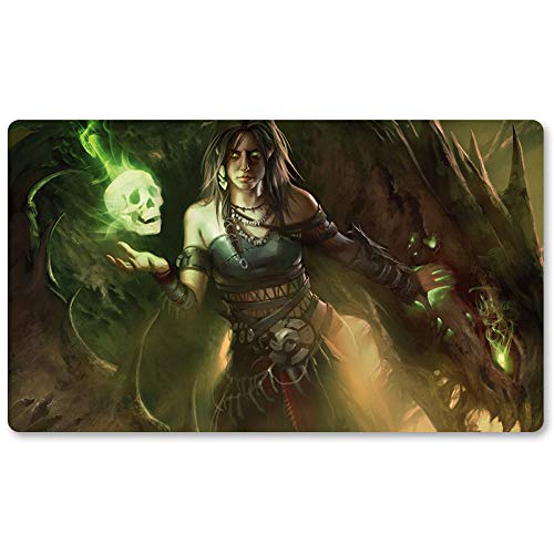 Meren of Clan Nel Tot,DE - Brettspiel Magic MTG Spielmatten+Kostenlose wasserdichte Tasche,TCG Card Game Mouse Pad Table Mat Größe 60X35CM, kompatibel mit Digimon MTG TCG CCG RPG von Four leaves