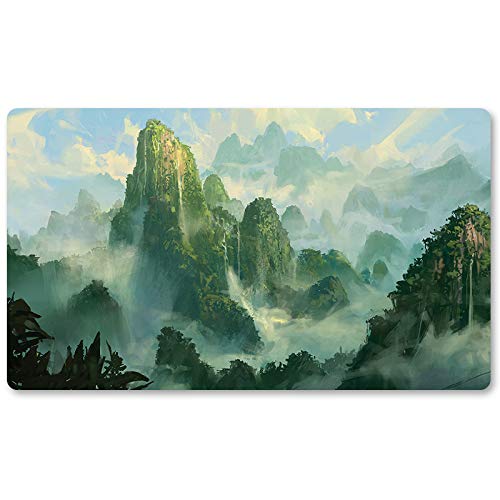 Unclaimed Territory,DE - Brettspiel MTG Spielmatten+Kostenlose wasserdichte Tasche,TCG Card Game Table Mat Größe 60X35CM, Mouse Pad kompatibel mit Digimon MTG TCG CCG RPG von Four leaves