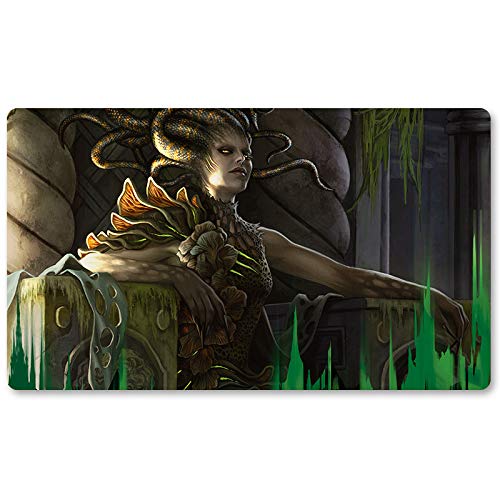 Vraska Golgari Queen,Brettspiel MTG Spielmatten+Kostenlose wasserdichte Tasche,TCG Card Game Table Mat Größe 60X35CM, Mouse Pad kompatibel mit DTCG MTG TCG CCG RPG von Four leaves