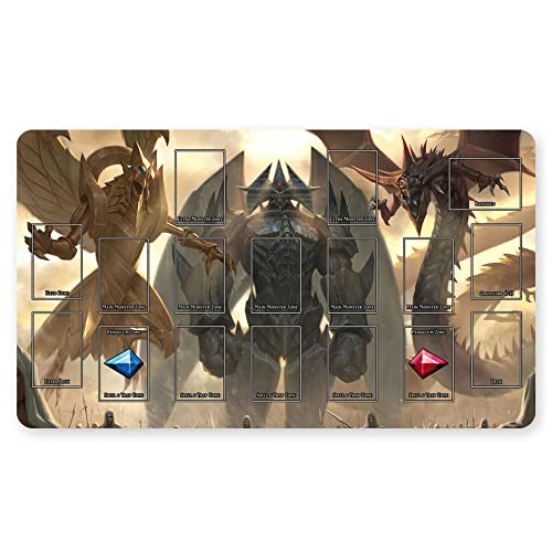 Four leaves ygo (57), - Brettspiel OCG Spielmatten+Kostenlose wasserdichte Tasche,Größe 60X35CM,Mit Kampfbereich, kompatibel mit OCG MTG TCG CCG Mat Board Playmat von Four leaves