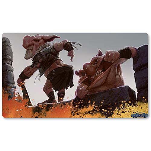 Goblin Diplomat,DE - Brettspiel MTG Spielmatten+Kostenlose wasserdichte Tasche,TCG Card Game Table Mat Größe 60X35CM, Mouse Pad kompatibel mit Digimon MTG TCG CCG RPG von Four leaves