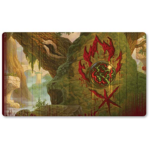 Gruul Clueston,DE - Brettspiel MTG Spielmatten+Kostenlose wasserdichte Tasche,TCG Card Game Table Mat Größe 60X35CM, Mouse Pad kompatibel mit Digimon MTG TCG CCG RPG von Four leaves